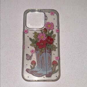 Floral Boot Clear Phone Case
